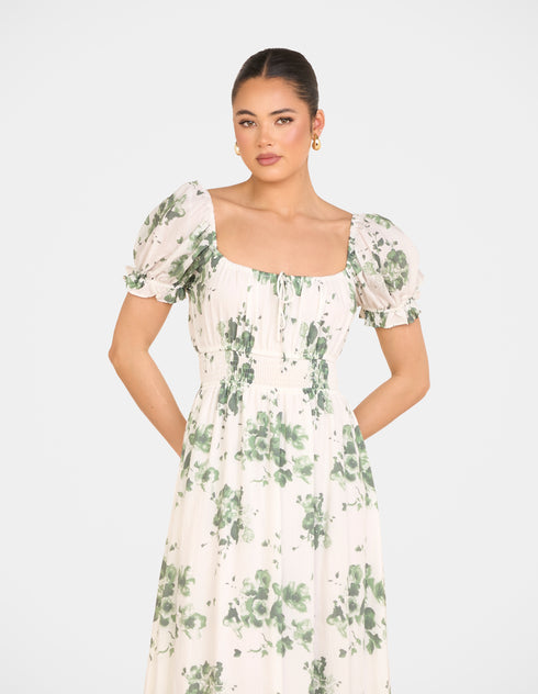 Xandie Puff Sleeve Maxi Dress